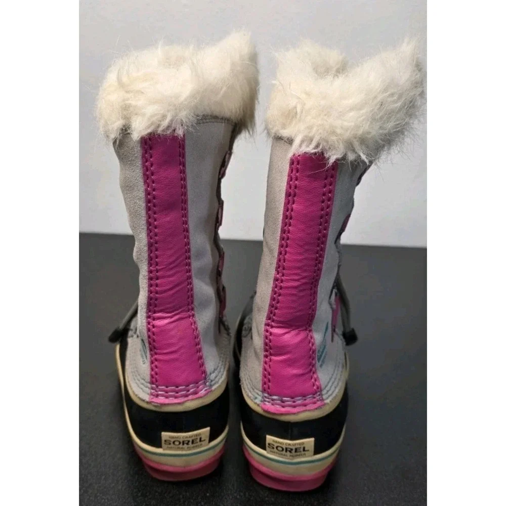Sorel Boots 2 Gray Pink Joan of Arctic Duck Winter‎ Snow Waterproof Insulated